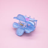 Blue Hair Claw Clip - Flower Scribbles (Bksmartz Collab)