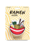 Living Royal 3D Packaged Crew Socks - Bowl of Ramen Noodles - White