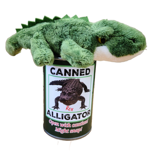 Canned Alligator | Stuffed Animal Plush w/Jokes Unique Gift