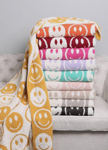 Luxury Soft Happy Face Throw Blanket