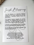 Irish Blessing Story Card Charm- Irish Cross