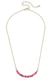 Hallie Beaded Crescent Necklace