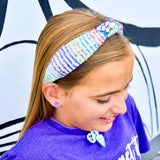 Kids Knot Headband - Rainbow Sequin Knotted Hair Accessories