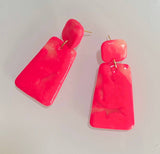 Hot Pink Dangle Earrings 