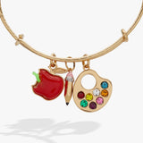 Alex & Ani ‘Teacher’s Pet' Multi Charm Textured Bangle