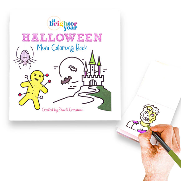 Halloween Mini Coloring Book, Halloween Gift, Boo Basket