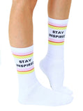 Living Royal Classic Crew Socks w/ Ribbed Tubing - "Stay Inspired"