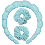 Puffy Terry Cloth Padded Spa Headband with Scrunchies