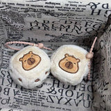 Capybara Dice Plush Keychain