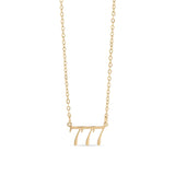 18K Gold PVD Stainless Steel Angel Number Necklace