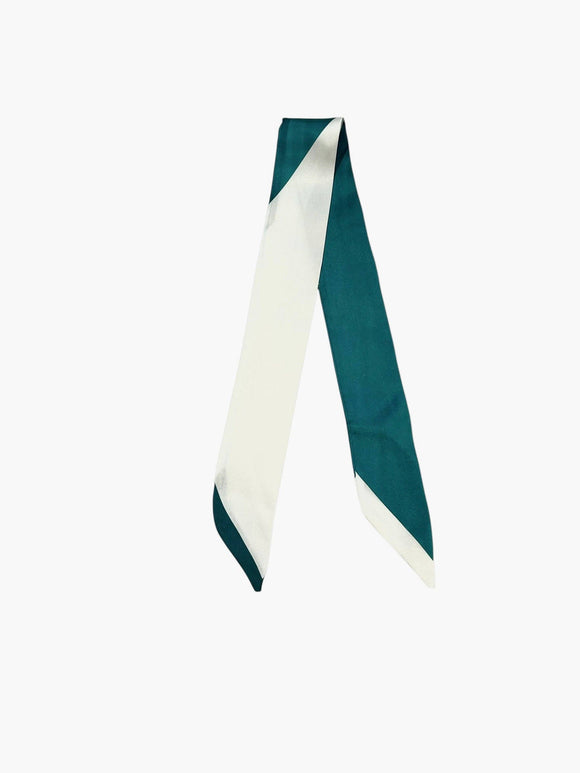 Twilly Scarf (DARK GREEN/WHITE)