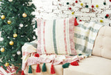 Barton Red & Green Striped Throw Blanket