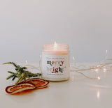 Merry and Bright Soy Candle - Clear Jar - 9 oz
