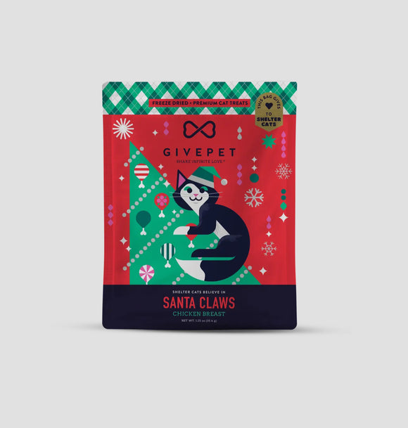 GivePet Santa Claws Freeze Dried Christmas Cat Treats