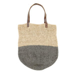 Color Block Jute Tote