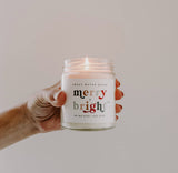 Merry and Bright Soy Candle - Clear Jar - 9 oz