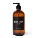 16oz Amber Glass Soap Dispenser (Hand & Dish Soap Options)