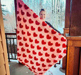 Cozy Hearts Blanket (Color Options Available)