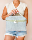 Seersucker Cosmetic Bags (Color Options Available)