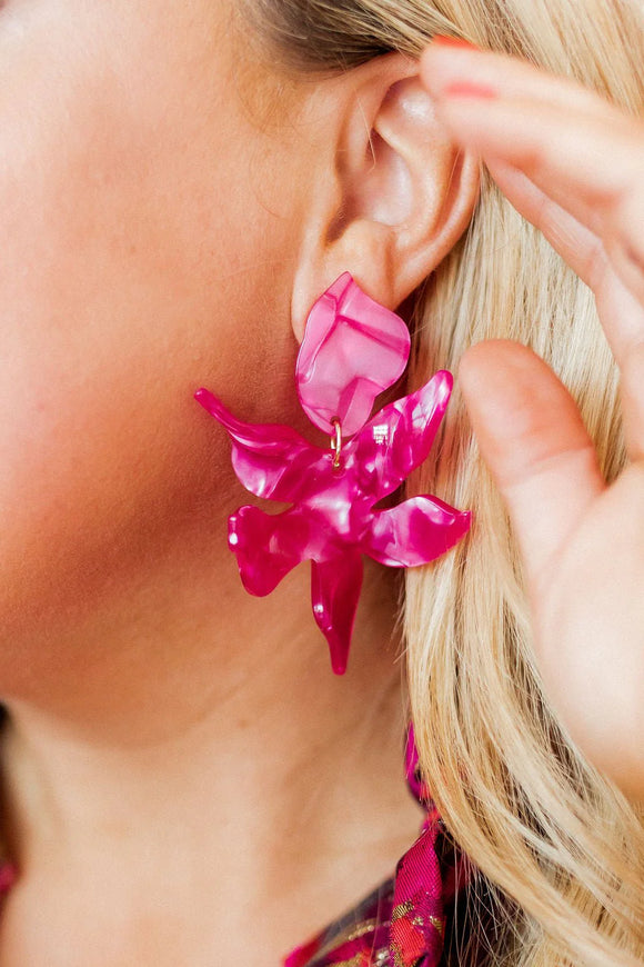 Linny Co Flora Statement Earrings (Color Options Available)