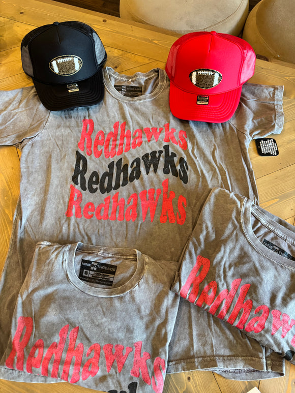 Liberty RedHawks Spirit Wear Retro Mascot Mineral Graphic Tee