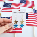 Starry Earrings - 4th of July Patriotic (Color Options Available)