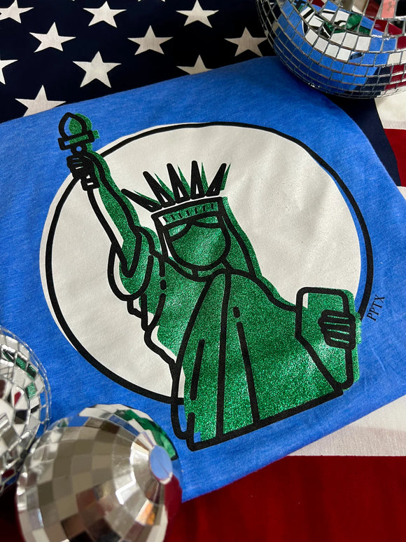 Lady Liberty Blue Tee