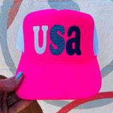 Pink USA Trucker Hat