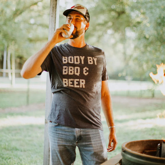 Body By BBQ and Beer Shirt (Navy)