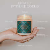Candy Cane and Cocoa 9 oz Soy Candle (Gold Foil) - Decor