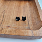 Cat Studs - Black // Fall Earrings, Halloween