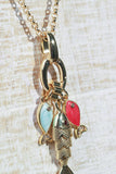 Red Fish Blue Fish Charm Necklace