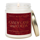 Candy Cane and Cocoa 9 oz Soy Candle (Gold Foil) - Decor