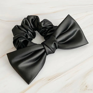 Satin Bow Tie Hair Scrunch (Color Options Available)