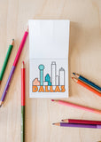 Tiny Texas Themed Illustrations Mini Coloring Book for Adult