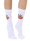 Living Royal 3D Packaged Crew Socks - Bowl of Ramen Noodles - White
