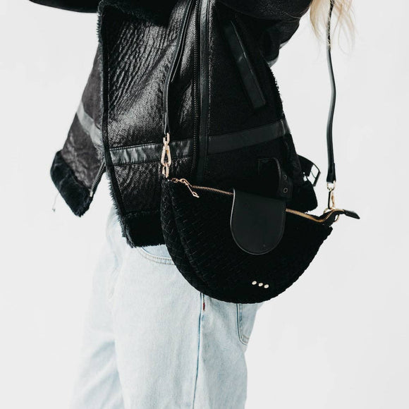 Selena Suede Flap Crossbody