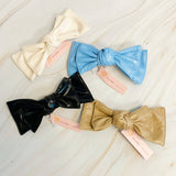 Patent Double Bow Hair Clip (Color Options Available)