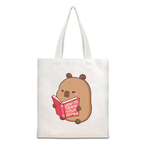 Capybara Canvas Tote Bag One Bag Two Designs
