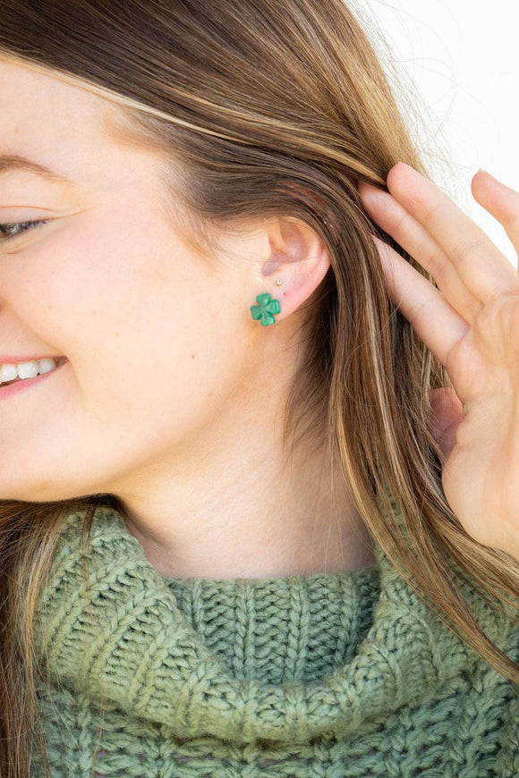 Shamrock Studs St Patrick's Day Earrings