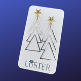 Christmas Tree Dangle Statement Earrings 