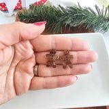 Gingerbread Studs - Brown Shimmer // Christmas, Holiday, Jewelry, Earrings