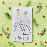 Christmas Tree Dangle Statement Earrings 