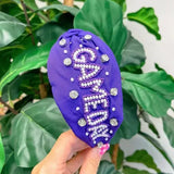 Purple Game Day Embellished Headband