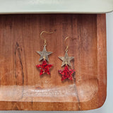 Starry Earrings - 4th of July Patriotic (Color Options Available)