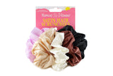 Morning Glamour Satin Hair Scrunchies 5 Pack