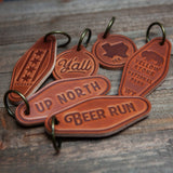 America 250th Anniversary Flag Leather Keychain Motel Style
