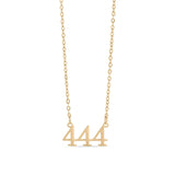 18K Gold PVD Stainless Steel Angel Number Necklace