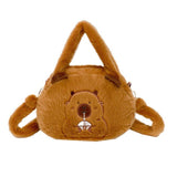 Capybara Plush Crossbody Bag Handbag Cute Fluffy Fashion