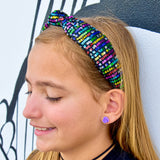 Kids Knot Headband - Rainbow Sequin Knotted Hair Accessories